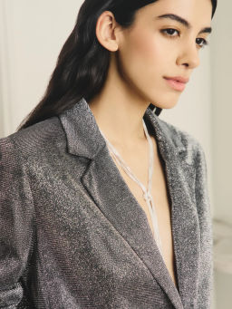 Однобортный жакет с блестками / Zarina