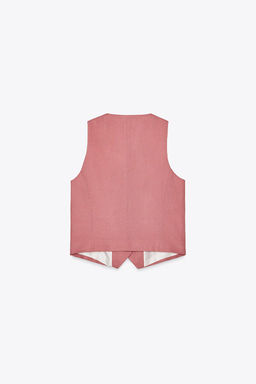 LINEN BLEND TAILORED WAISTCOAT - Zara фото 15