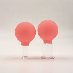 Набор вакуумных банок для массажа, стеклянные, d 1,5/3,5 см, 2 шт, цвет розовый