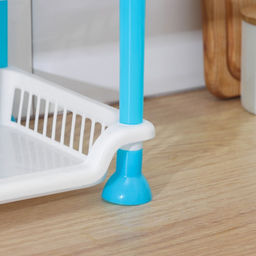 Этажерка настольная 3-х ярусная «Контраст», 21.5×28.5 см, голубая