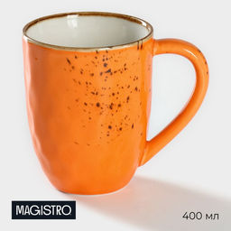 Кружка Magistro Церера, 400 мл, фарфор, оранжевая