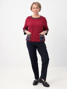 Свитшот женский KATHARINA KROSS KK-SK-001P-бордовый  фото 3