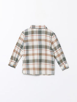 Uzun Kollu Erkek Bebek Ekose G?mlek ve Pantolon 2li Tak?m