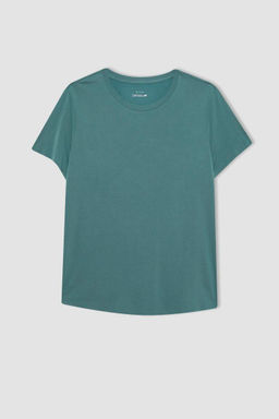 DeFactoFit Oversize-футболка премиум-класса для спортсменов с круглым вырезом и короткими рукавами  фото 10