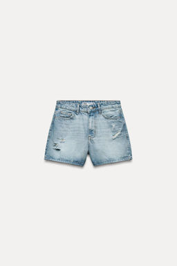 Z1975 RIPPED DENIM SHORTS - Zara фото 6