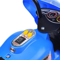 Детский электромотоцикл ROCKET«Мотоцикл шерифа»,1 мотор 20 ВТ, синий