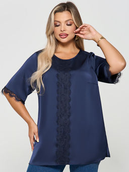 Блузка 0409-1 черничный