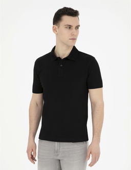 Siyah Slim Fit Basic Ti__rt