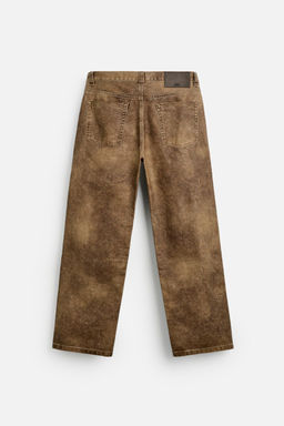 LIMITED EDITION WAXED-EFFECT JEANS - Zara фото 7