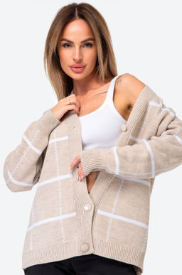 Женский удлиненный кардиган оверсайз на пуговицах Happy Fox  фото 6