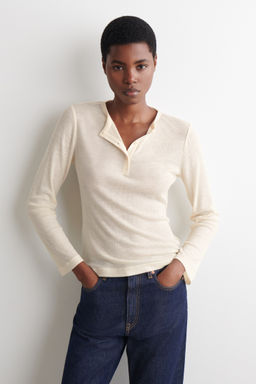 CAMISETA HENLEY DE CANAL? DE LANA - H&m фото 3