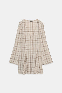 CHECKED SHORT DRESS - Zara фото 5