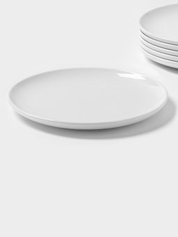 Тарелки Magistro Mien, d=21 см, набор 6 шт., фарфор, белые