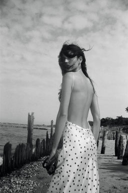 POLKA DOT SATIN MIDI DRESS - Zara фото 3