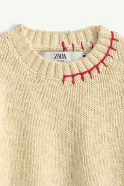 JERSEY PUNTO PESPUNTES LIMITED EDITION / Crudo / Rojo - Zara фото 7
