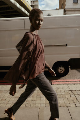 FLOWING RUFFLED BLOUSE - Zara фото 2