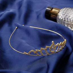 Диадема для волос «Леди», 2.8 см, золото