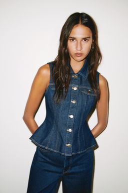 Chaleco denim con peplum - H&m фото 6