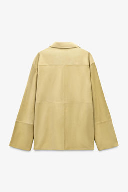 LIMITED EDITION SUEDE LEATHER POCKET SHIRT - Zara фото 15