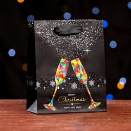 Цена за 12 шт. Пакет ламинированный Бокалы 11,5 х 14,5 х 6 см