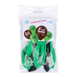 Воздушные шары латексные 12 С 23 Февраля, 5 шт. - Страна карнавалия фото 2