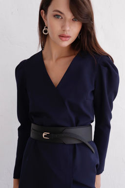 Платье с запахом черное - Martichelli фото 16