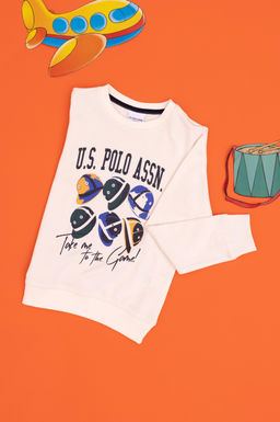 Кремовый свитшот для мальчика