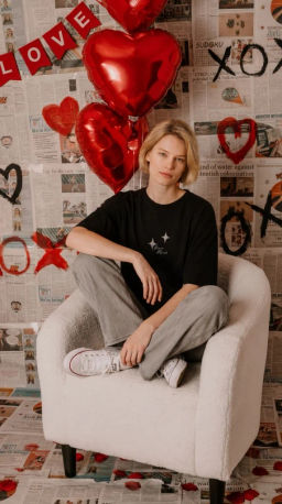 MY Футболка жен.Valentines Day (искры) ФБ057