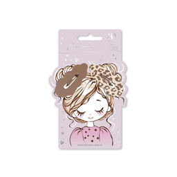 Набор заколок для волос клик-клак, матовые, арт. 71722 / 10 ЛЕОПАРД БЕЖЕВЫЙ (в наборе: 2шт., 5,5 с