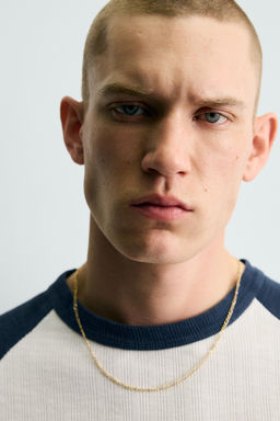 CAMISETA PUNTO COLOR BLOCK ESTAMPADO / Crudo - Zara фото 6