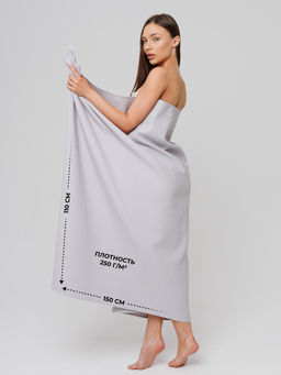 Однотонное вафельное полотенце Ромбы серый ПВ-11 (20) 70х140