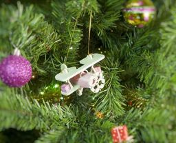 Новогодние украшения для дома: Самолет Биплан 3015
