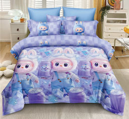 Постельное белье детское поплин на молнии - Плюшевый друг 1,5 сп. (1 нав.70x70)