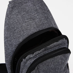 Сумка слинг мужская из текстиля, цвет серый - Simaland фото 6