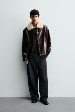 CONTRAST VINYL FINISH JACKET