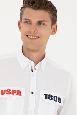 Мужская белая рубашка с длинным рукавом - U.s. polo assn фото 16