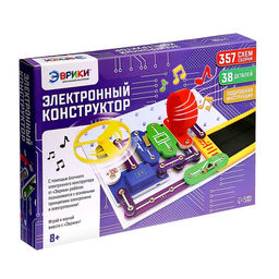 Конструктор электронный Эврики, 357 схем, 38 элементов, работает от батареек  фото 9