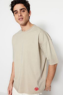 TRENDYOL MAN Premium Antrasit Oversize/Genis Kesim Soluk Efektli %100 Pamuklu T-Shirt TMNSS23TS00153 - Trendyolmilla фото 13
