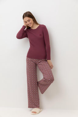 Е 20173/красно-коричневый,роза востока пижама жен