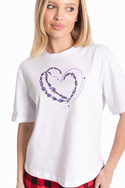 Футболка с принтом М326066Пб белый - Елена фото 3