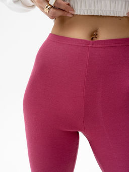 леггинсы из хлопка с добавлением лайкры,сухая роза - Binita фото 5