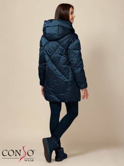Conso/WEM 190501 - teal Полупальто утепленное женское  фото 7