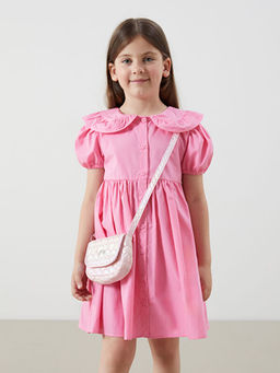 Bebe Yaka Poplin K?z ?ocuk Elbise