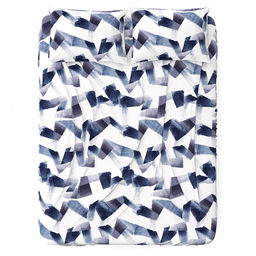 Простыня на резинке Евро Макси "Лента" 180х200см, свесы 27см, поплин 115г/м2, хлопок 100%, упаковка "классическая" ПВХ 28х41см, "Домашняя мода" (Россия)