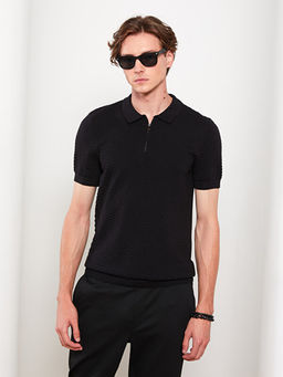 Polo Yaka K?sa Kollu Erkek Triko Kazak