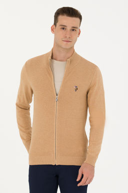 U. S. Polo Assn Мужской базовый трикотажный кардиган песочного меланжа - U.s. polo assn фото 17