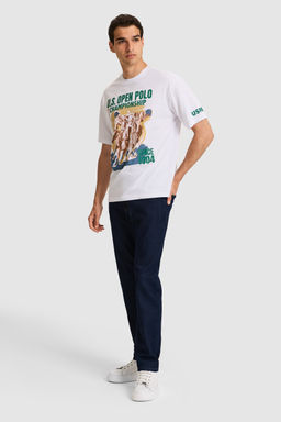 Erkek Comfort Fit Bisiklet Yaka Beyaz Ti__rt - U.s. polo assn фото 4