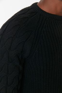 TRENDYOL MAN Ekru Casual Unisex Regular Fit Yunlu Bisiklet Yaka Sac Orgu Detayl? Triko Kazak TMNAW22KZ2059 - Trendyolmilla фото 18