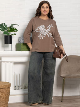 Блуза Ромашка (бежевая) Б15198-24М - Lt collection фото 2