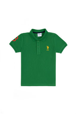 U. S. Polo Assn / Зеленая футболка с воротником-поло для мальчика - U.s. polo assn фото 5